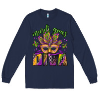 Navy mardi gras diva Long Sleeve Tee - Jasminsmagicworld