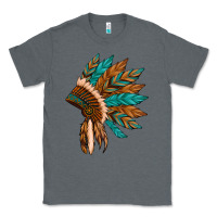 Charcoal Heather native american indian headdress Classic Tee - Artiststas