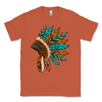 Copper native american indian headdress Classic Tee - Artiststas