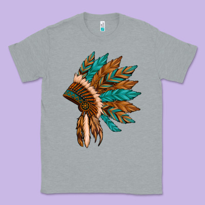 Native American Indian Headdress Classic Tee Designed By Artiststas