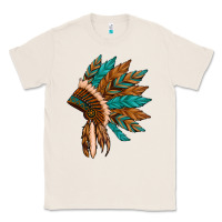 Natural native american indian headdress Classic Tee - Artiststas
