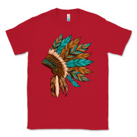 Red native american indian headdress Classic Tee - Artiststas