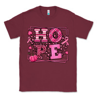 Burgundy Hope Breast Cancer Awareness Fall Classic Tee - LillyAllenDesigns