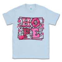 Dusty Blue Hope Breast Cancer Awareness Fall Classic Tee - LillyAllenDesigns