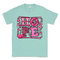 Seafoam Hope Breast Cancer Awareness Fall Classic Tee - LillyAllenDesigns