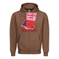 Chestnut heart record player Zipper Hoodie - MaliasSmallBusiness