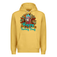 Antique Gold happy turkey day sunflower Premium Hoodie - RanaPortraitStore