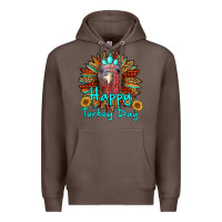 Coffee happy turkey day sunflower Premium Hoodie - RanaPortraitStore