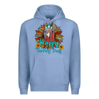 Colony Blue happy turkey day sunflower Premium Hoodie - RanaPortraitStore