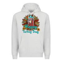 Dove Grey happy turkey day sunflower Premium Hoodie - RanaPortraitStore