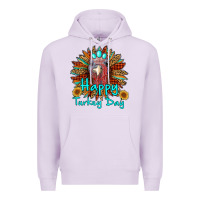 Lilac happy turkey day sunflower Premium Hoodie - RanaPortraitStore
