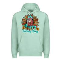 Seafoam happy turkey day sunflower Premium Hoodie - RanaPortraitStore