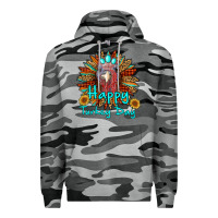 Slate Camo happy turkey day sunflower Premium Hoodie - RanaPortraitStore