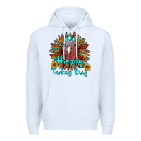 White happy turkey day sunflower Premium Hoodie - RanaPortraitStore