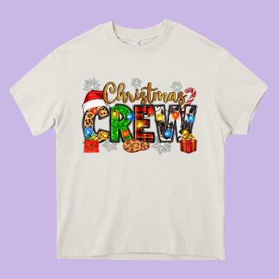 Christmas Crew Heavy Core Tee Designed By Zillion Design Studio