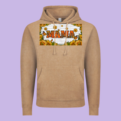 Sunflowers And Butterflies Mama License Plate Vintage Hoodie Designed By Hra Design Shop
