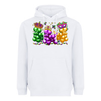 White mardi gras bead dogs Heavyweight Hoodie - LillyAllenDesigns