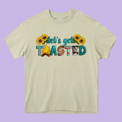 Let's Get Toasted Heavy Core Tee Designed By Artiststas