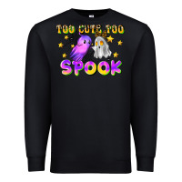 Black too cute too spook Premium Sweatshirt - LillyAllenDesigns