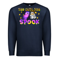 Navy too cute too spook Premium Sweatshirt - LillyAllenDesigns