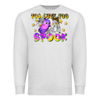 Oatmeal Heather too cute too spook Premium Sweatshirt - LillyAllenDesigns