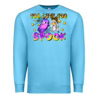 Ocean Blue too cute too spook Premium Sweatshirt - LillyAllenDesigns