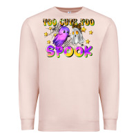 Pale Pink too cute too spook Premium Sweatshirt - LillyAllenDesigns