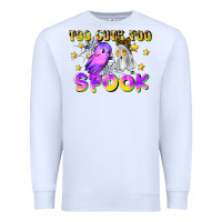 White too cute too spook Premium Sweatshirt - LillyAllenDesigns