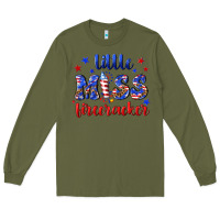 Army Green little miss firecracker Long Sleeve Tee - NancyCooperArtShop