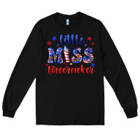 Black little miss firecracker Long Sleeve Tee - NancyCooperArtShop
