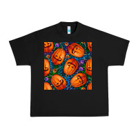 Black halloween pumpkin and candy seamless pattern Urban Heavy Tee - BundleAndBundleShop
