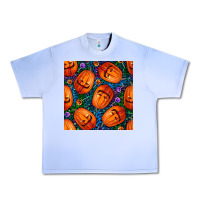 Grape Ice halloween pumpkin and candy seamless pattern Urban Heavy Tee - BundleAndBundleShop