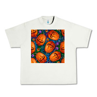 Pistachio halloween pumpkin and candy seamless pattern Urban Heavy Tee - BundleAndBundleShop