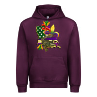 Mauve Wine louisiana map american flag mardi gras Urban Hoodie - CowGirlArtShop