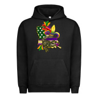 Pigment Black louisiana map american flag mardi gras Urban Hoodie - CowGirlArtShop