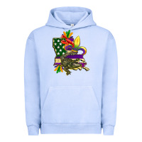 Pigment Grape Ice louisiana map american flag mardi gras Urban Hoodie - CowGirlArtShop