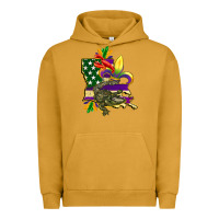 Pigment Peanut Butter louisiana map american flag mardi gras Urban Hoodie - CowGirlArtShop