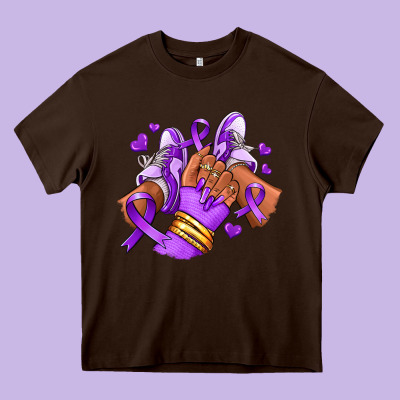 Heavy Core Tee domestic violence afro girl sneakers