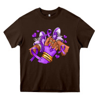Chocolate Brown domestic violence afro girl sneakers Heavy Core Tee - RanaPortraitStore