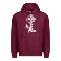 Burgundy she is the anchor keeping my feet on the ground Premium Hoodie - Bettercallsaul