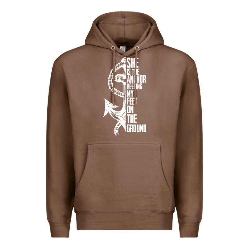 She Is The Anchor Keeping My Feet On The Ground Premium Hoodie by Bettercallsaul | Teevron