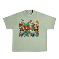 Oil Green moody before coffee longhaired cow coffee Urban Heavy Tee - Jasminsmagicworld