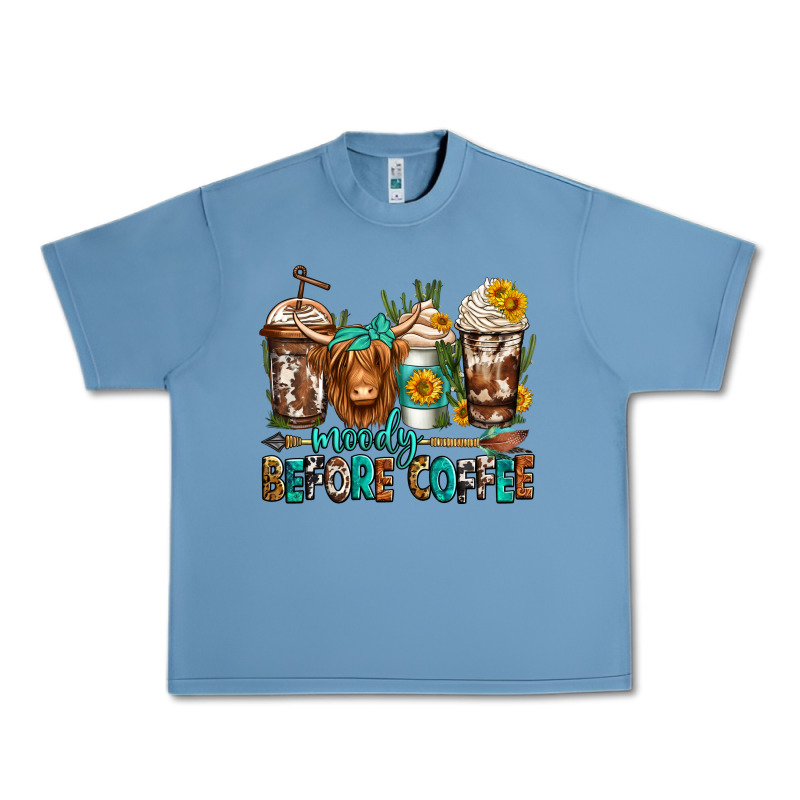 Moody Before Coffee Longhaired Cow Coffee Urban Heavy Tee by Jasminsmagicworld | Teevron