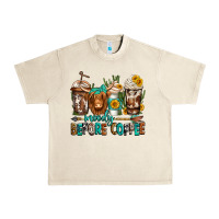 Sandshell moody before coffee longhaired cow coffee Urban Heavy Tee - Jasminsmagicworld