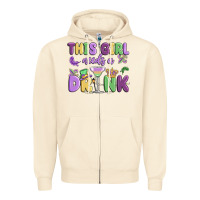 Sandshell this girl needs a drink Zipper Hoodie - MaliasSmallBusiness