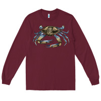 Burgundy Crab Long Sleeve Tee - LillyAllenDesigns