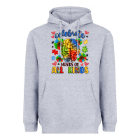 Heather Grey celebrate neurodiversity Heavyweight Hoodie - LillyAllenDesigns