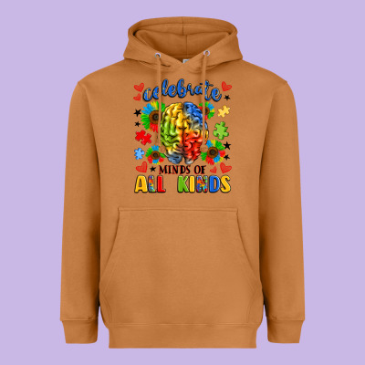 Celebrate Neurodiversity Heavyweight Hoodie Designed By Lillyallendesigns