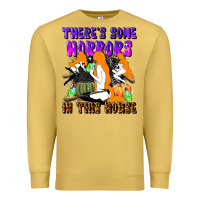 Antique Gold there's some horrors in this house Premium Sweatshirt - LillyAllenDesigns