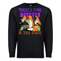 Black there's some horrors in this house Premium Sweatshirt - LillyAllenDesigns